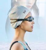 Swim Cap for Adult Long Hair - White