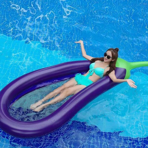 Inflatable Swimming Pool Float Floating Pool Toy- Purple Eggplant - Image 4