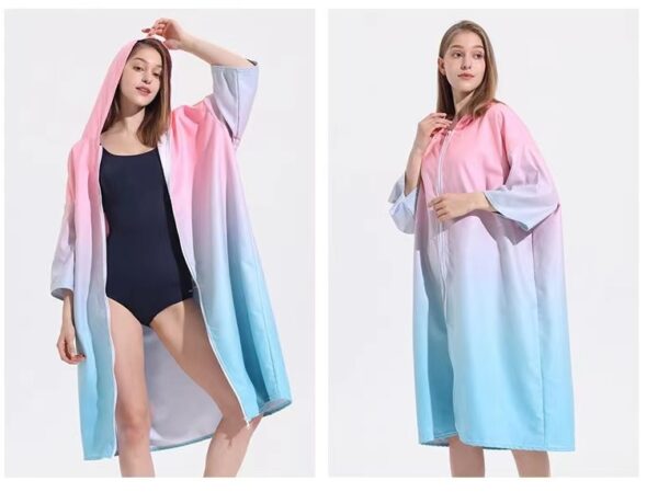 Beach Towel Adult Hoodie Towel Microfiber Quick Dry Sand Free One Size - Image 4