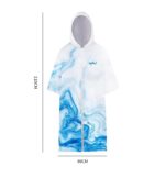 Beach Towel Adult Hoodie Towel Microfiber Quick Dry Sand Free One Size - Image 2