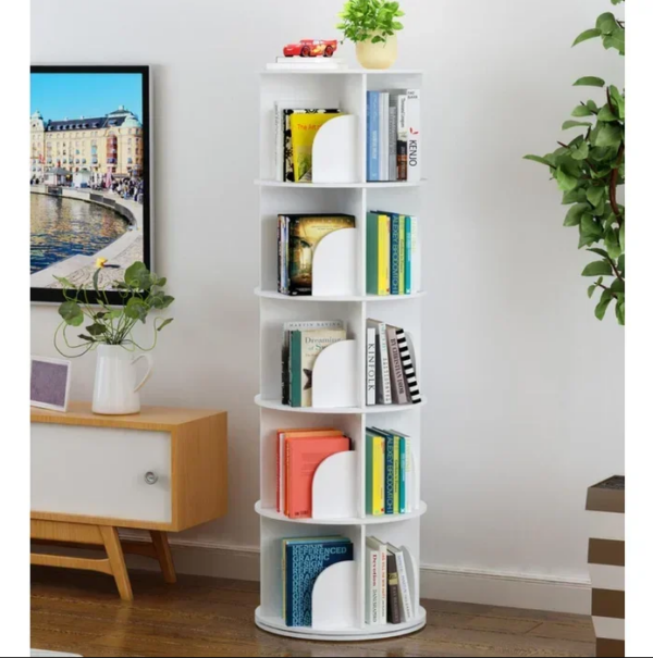 Kids bookshelf 360 degree rotation extra storage 5 layers - Image 9