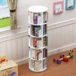 Kids bookshelf 360 degree rotation extra storage 5 layers
