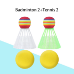 Children Badminton Racquets Set Tennis Racket Set Outdoor Toy - Purple - Image 7