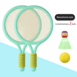 Children Badminton Racquets Set Tennis Racket Set Outdoor Toy - Green