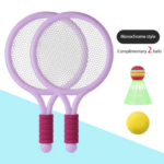 Children Badminton Racquets Set Tennis Racket Set Outdoor Toy - Purple