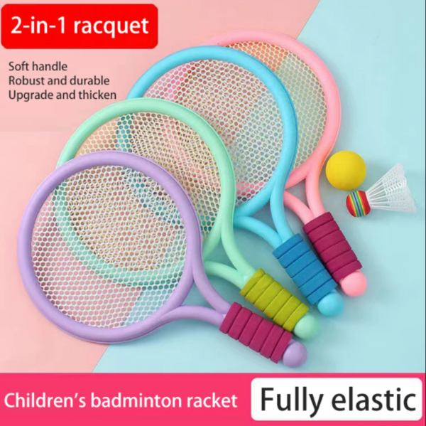 Children Badminton Racquets Set Tennis Racket Set Outdoor Toy - Purple - Image 5
