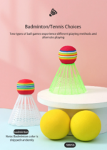 Children Badminton Racquets Set Tennis Racket Set Outdoor Toy - Purple - Image 3