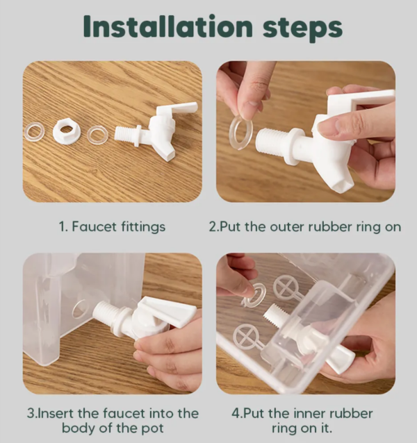 3.5L Water Container with Water Tap Water Filter - Image 12