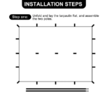 Camping Tent Outdoor Sun Shade 4x4M Waterproof 19 Hanging Points - camouflage - Image 6