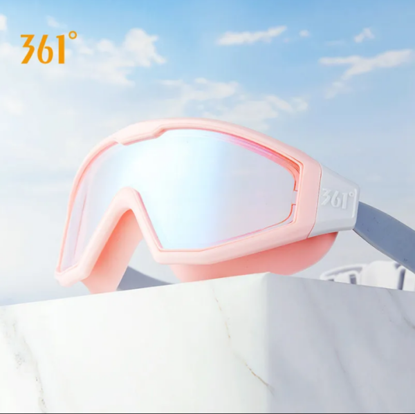 Swimming Goggles Anti-fog Electroplating Professional UV Protection - Pink - Image 2