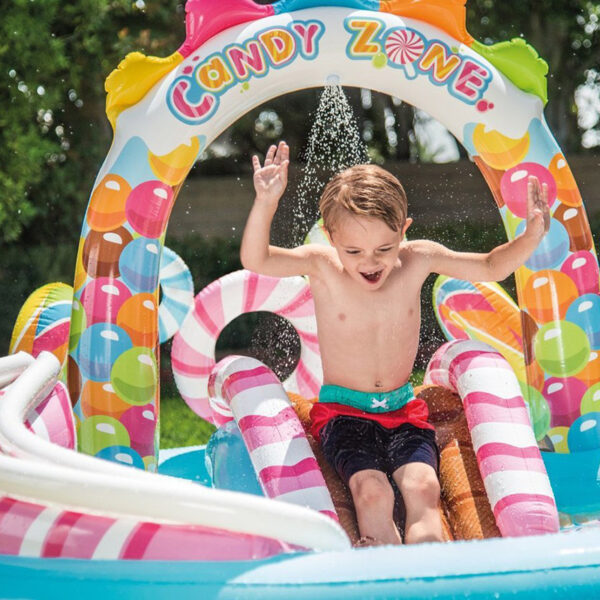 Inflatable Pool Water Play Center Water Slide - Candy Zone - Image 9