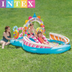 Inflatable Pool Water Play Center Water Slide - Candy Zone