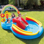 Inflatable Pool Water Play Center Water Slide - Rainbow Park