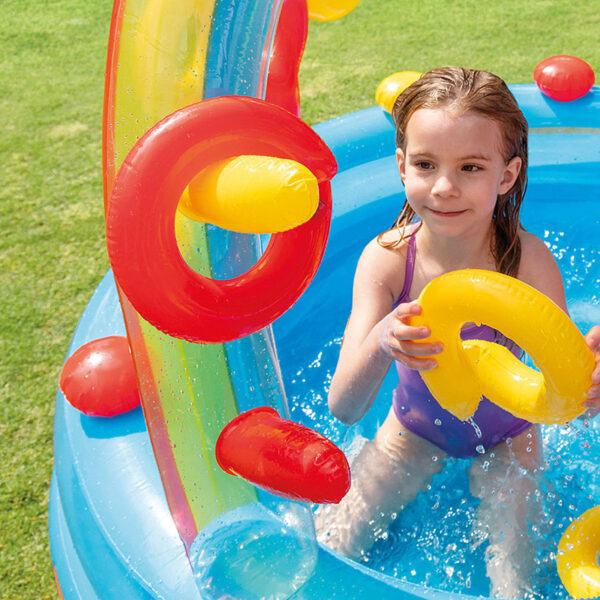 Inflatable Pool Water Play Center Water Slide - Rainbow Park - Image 7