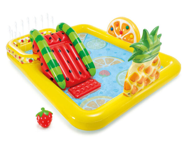 Inflatable Pool Water Play Center Water Slide - Fruit World - Image 3