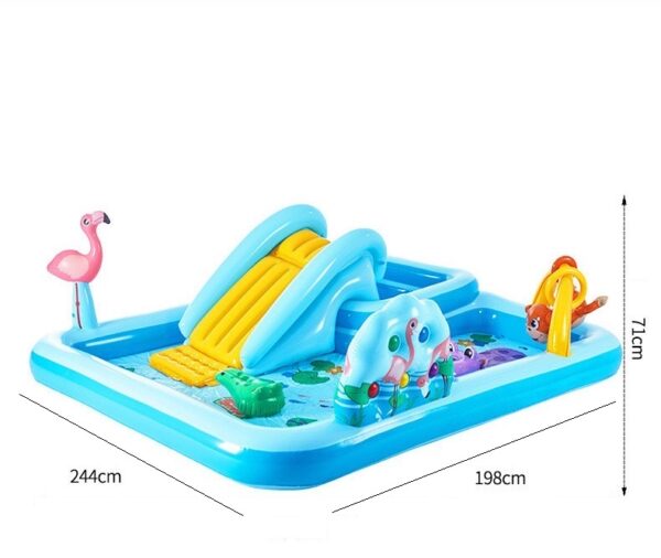 Inflatable Pool Water Play Center Water Slide - Crocodile Park - Image 2
