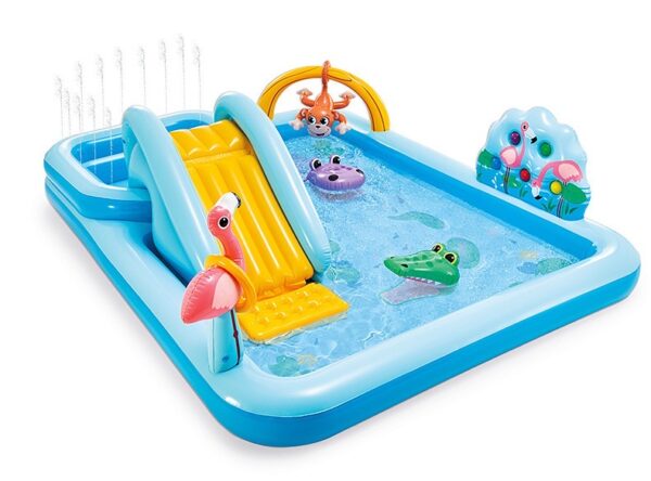 Inflatable Pool Water Play Center Water Slide - Crocodile Park - Image 7