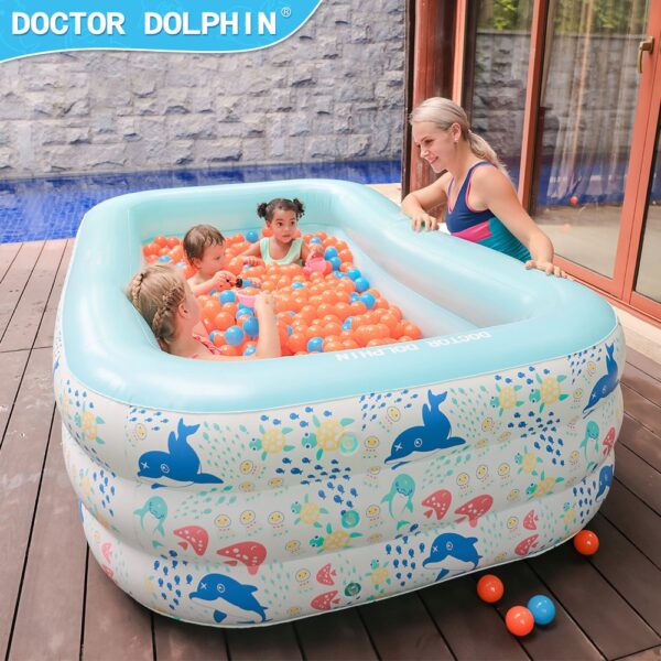 Inflatable Swimming Pool with Water Spray Toy - Image 7