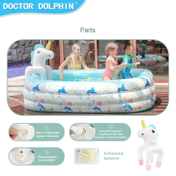 Inflatable Swimming Pool with Water Spray Toy - Image 4
