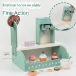 Wooden Simulation Tea Set Pretend Play Ice Cream Coffee Shop - Image 7