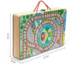 Wooden Train Box with trains tracks and toys and storage - Image 2