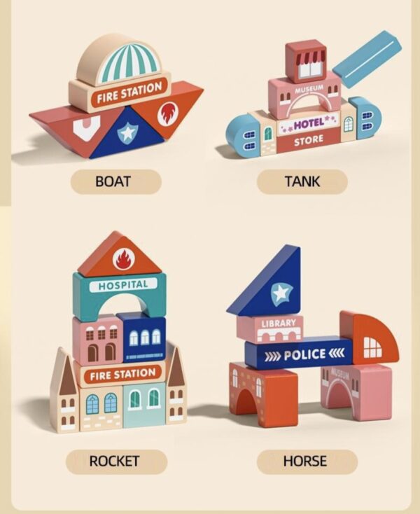 Wooden Train Box with trains tracks and toys and storage - Image 8