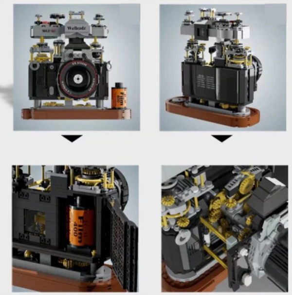 Building Blocks Film Camera Welleadz WLZ-6F Vintage Camera Model Bricks - Image 4