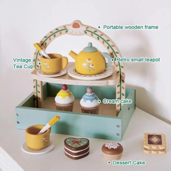 Wooden Simulation Royal Afternoon Tea Set - Image 2