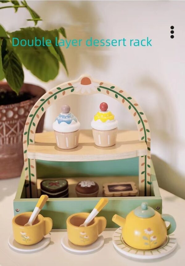 Wooden Simulation Royal Afternoon Tea Set - Image 10