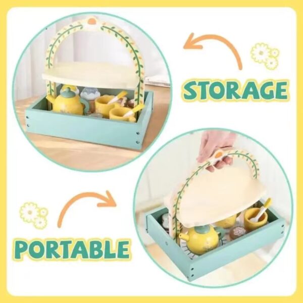 Wooden Simulation Royal Afternoon Tea Set - Image 8