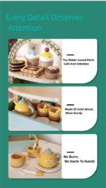 Wooden Simulation Royal Afternoon Tea Set - Image 6