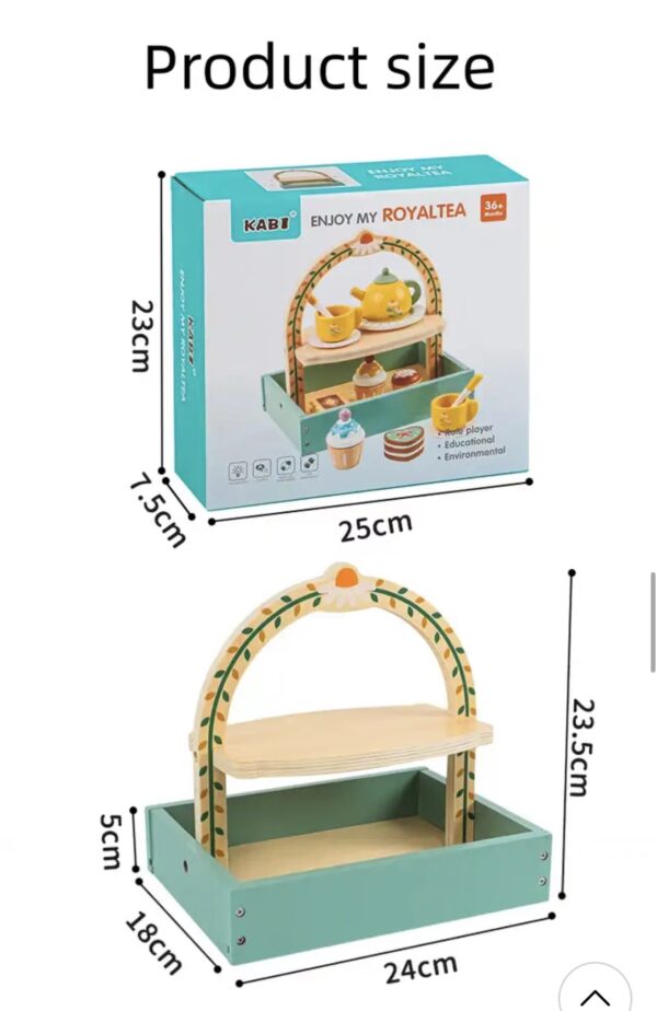 Wooden Simulation Royal Afternoon Tea Set - Image 5