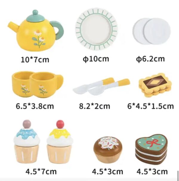 Wooden Simulation Royal Afternoon Tea Set - Image 4