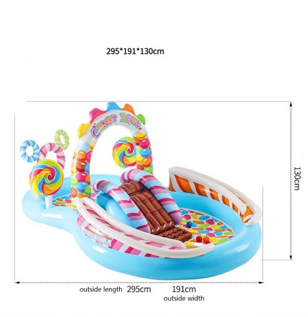 Inflatable Pool Water Play Center Water Slide - Candy Zone - Image 2