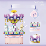 Building Blocks Rotating Music Box Building Bricks 874pcs - Carousel - Image 4